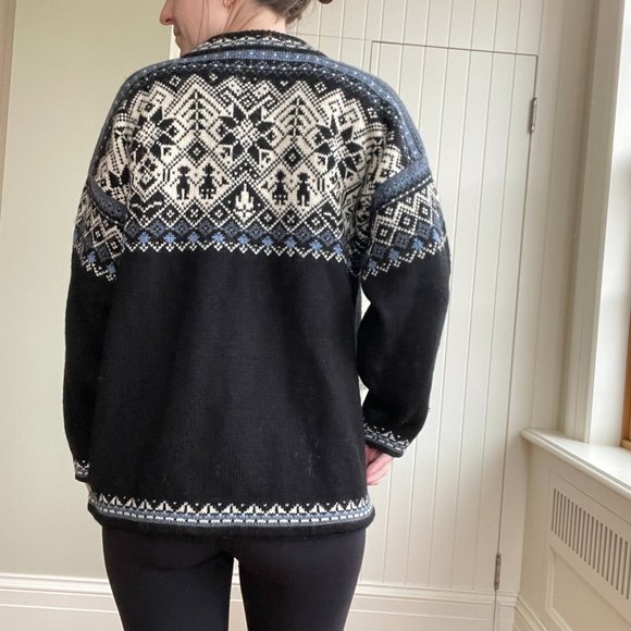 Dale of Norway Black and White Nordic Sweater - Picture 7 of 9